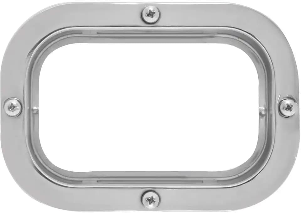 GG Grand General 87147 Stainless Steel Flange Mount Rim for Rectangular Sealed Light