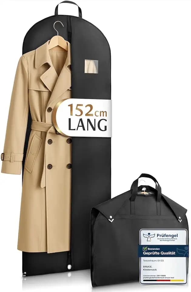 Bruce.® Kleidersack - 152x60 cm Lang – Schwarz