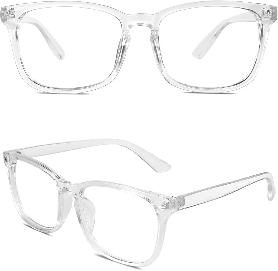 CGID CN81 Damen Herren Styler klassische Nerdbrille Streberbrille Pantobrille 80er Jahre Klarglas Fashion Oversized Nerd Geek Style