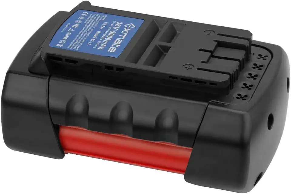Exmate Batterie Kompatibel mit Bosch Rotak 32 LI, 34 LI, 37 LI, 43 LI Akku-Rasenmäher, Lithiumbatterie 36V 5000mAh