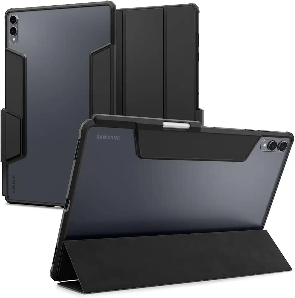 Spigen for Galaxy Tab S11 Ultra Case (2025), Ultra Hybrid Pro Protective Tri-Fold Cover with Transparent Back and S Pen Holder, 14.6 inch, Black
