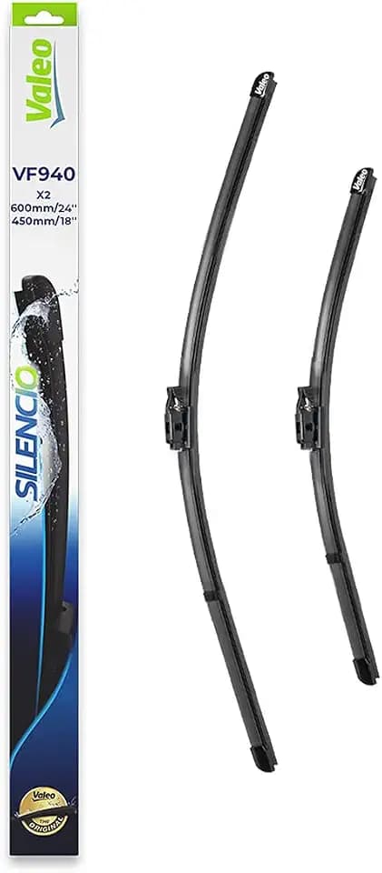 Valeo Silencio 2x Wischerblätter VF940 - Vorne - 600 mm / 450 mm | Set mit 2 Flachbalkenwischern, Originalersatz, 577940