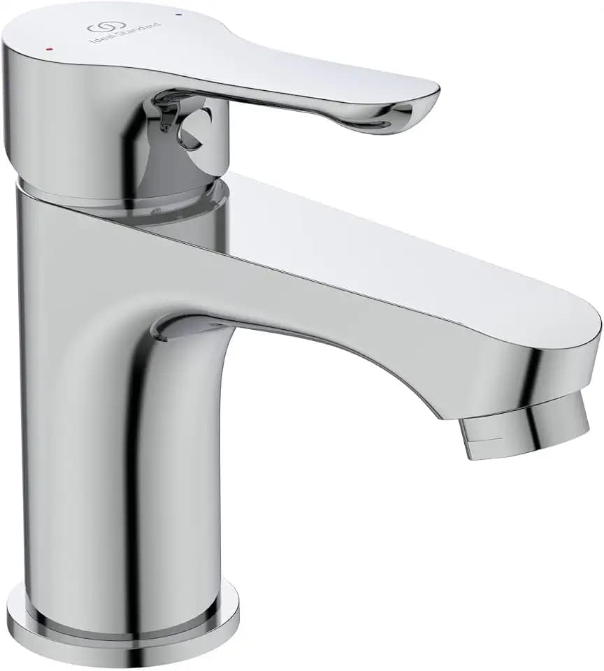 Ideal Standard Alpha wassersparende Waschtischarmatur ohne Ablaufgarnitur, mit Schnellmontagesystem Easy Fix – Chrom