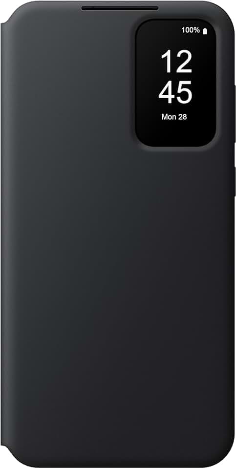 Samsung Smart View Wallet Smartphone Case EF-ZA556 für das Galaxy A55 5G, Handyhülle, Kartenfach, Sichtfenster, Black