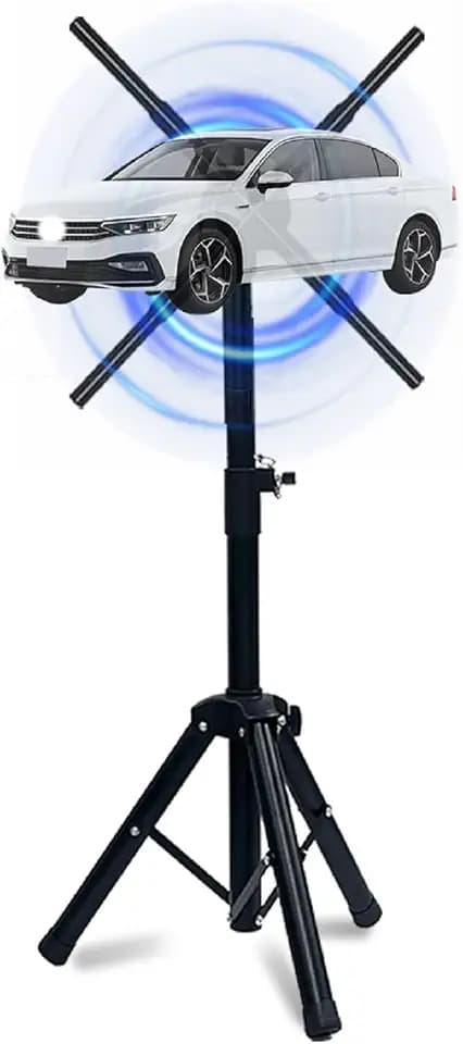 3D Holographic Fan Tripod Stand with Multi-Function Base, the Foldable Stand fits 15.5-39 Inch Holographic Fan for Trade Show & Advertising Display (Excluding Fan)