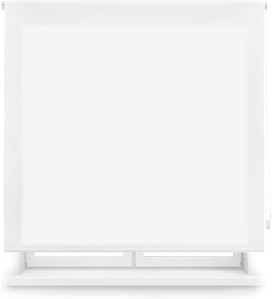 Blindecor Transparentes Rollo nach Maß | Rollo nach Maß | gebrochenes Weiß | 105 x 250 cm (Breite x Höhe) Stoffgröße 102 x 245 cm | lichtdurchlässiges Rollo für Fenster