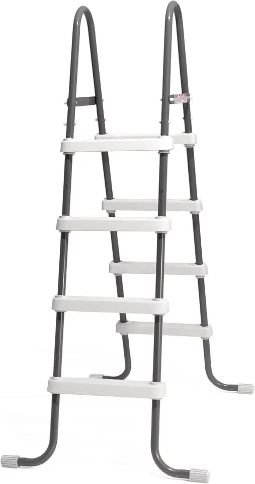 Intex Steel Frame Above Ground Swimming Pool Entry/Exit Ladder for 48" High Wall Pools, 300 Pound Capacity, Accessory Only, Pool Not Included