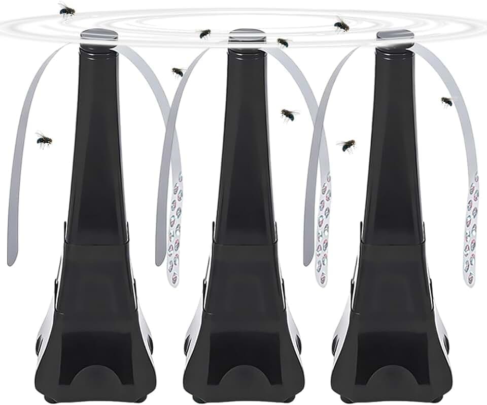 Fliegenwedler, 3 Stück Fliegenvertreiber, Fly Repellent Fan, Fliegenabwehr für den Tisch, Tragbar Fliegen und Mückenschutz, Fliegen Wedler Tragbar für Küche, Terrasse, Restaurants