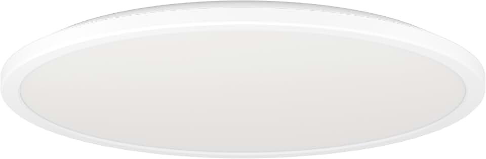 EGLO LED Deckenleuchte Rovito, runde Badezimmer Deckenlampe | Badlampe Decke aus Kunststoff in Weiß, Deckenbeleuchtung warmweiß-kaltweiß, IP44, Ø 50 cm