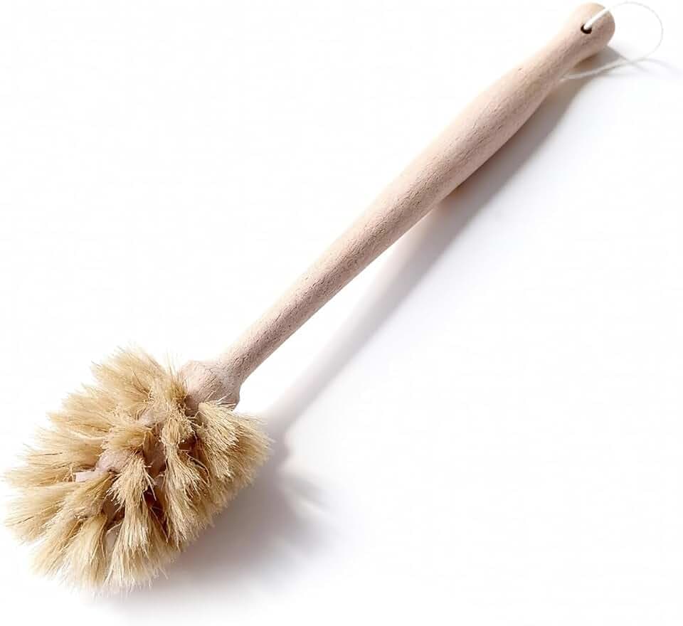 Bottle Brush Cleaner,Solid Beech Wood Handle Tapered, Non-Scratch for Cleaning Coffee Cups,Mason,Thermos,Glass Bottle,Beer Bottles,Wine Bottles