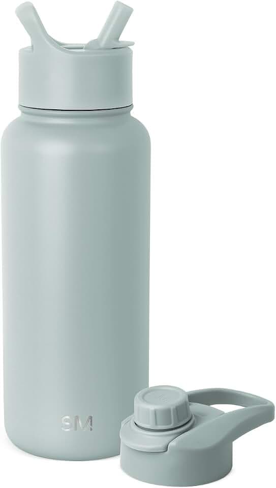 Simple Modern Trinkflasche mit Strohhalm und Chug-Deckel | Wasserflasche Edelstahl Isolierte für den Sport Fitnessstudio | Summit | 950ml | Sea Glass Sage