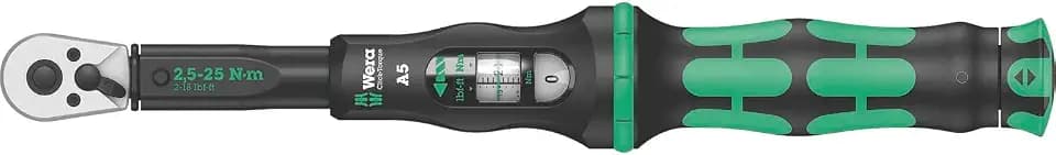Wera 05075604001 Click-Torque A 5 Drehmomentschlüssel mit Umschaltknarre, 1/4" Vierkant, 2.5-25 Nm
