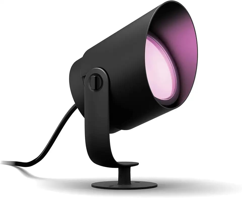 Philips Hue Lily Gartenstrahler, Erweiterung, Gartenbeleuchtung | White & Color Ambiance, 16 Mio. Farben, IP65, App- und Sprachsteuerung, Smart Home, Hue Bridge + Base Kit erforderlich