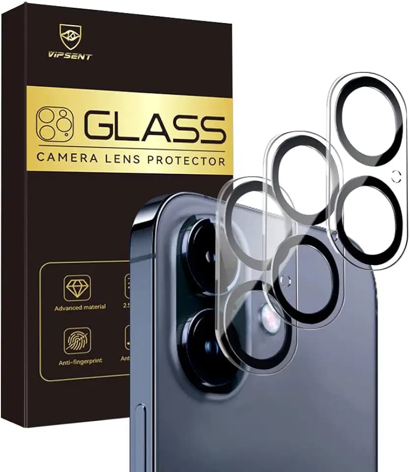 Camera Lens Protector for iPhone 16 6.1" / iPhone 16 plus 6.7"/ iPhone17 6.3",9H Tempered Glass，Ultra HD, Scratch Resistance Easy to Install，Case Friendly，[Does not Affect Night Shots] 3-Pack