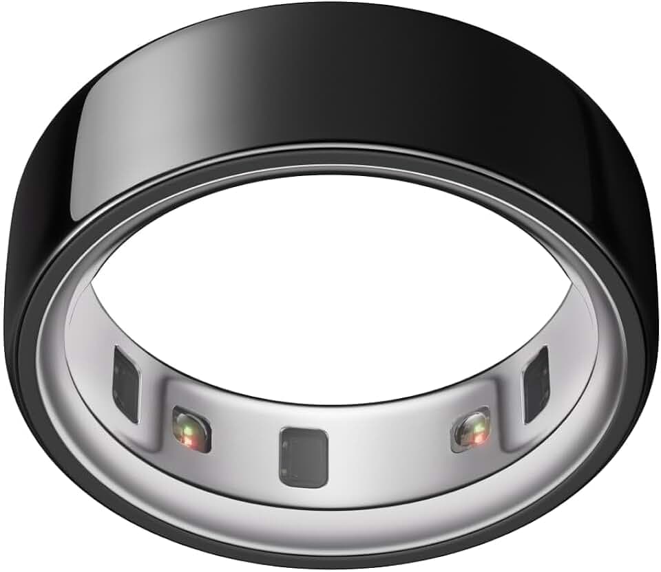 OURA Ring 4 Black – Größe 7 – Smart-Ring Ring 4 Größenprobier-Set zur Größenbestimmung – Wearable fürs Schlaf-Tracking – Herzfrequenz – Fitness-Tracker – Bis zu 8 Tage Akkulaufzeit