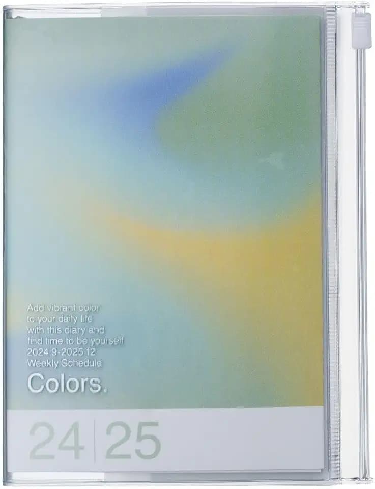 MARK'S 2024/2025 Taschenkalender A6 vertikal, Gradient, Green: Von September 2024 bis Dezember 2025