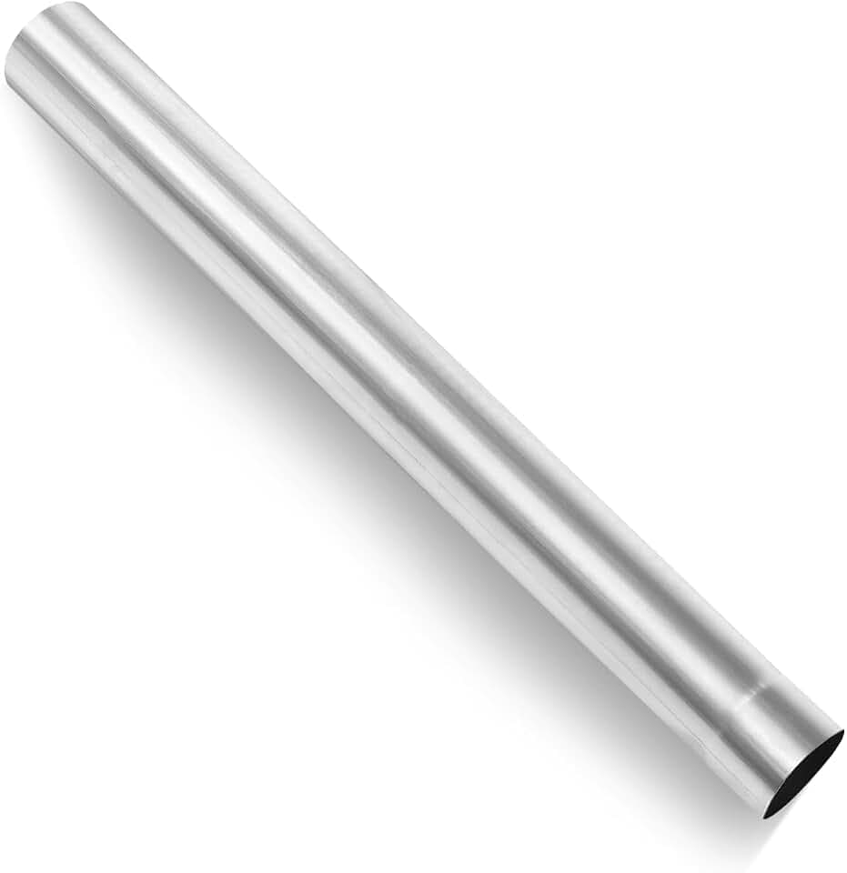 2.5 Inch Exhaust Pipe, 2.5'' Stainless Steel Straight DIY Custom Mandrel Exhaust Pipe, 30 Inch Length, 2.5'' OD Mandrel Straight Pipe