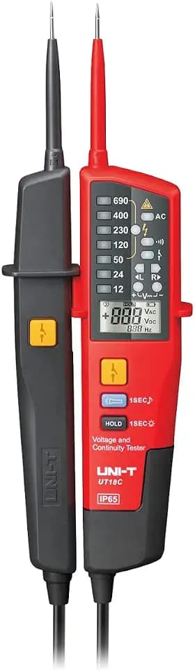 Uni-T Mie0195 UT18C Multimeter Universal, Schwarz/Rot, 27,2 x 8,5 x 3,1 cm