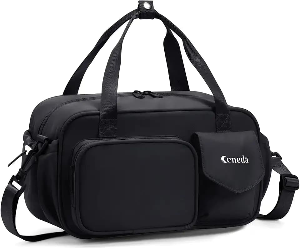 Ceneda 12 inch Mini Gym Bag for Women, Small Duffle Bag with Wet Pocket, Lightweight Multi-Pocket Travel Tote for Yoga, Sports, Workout, Daily Use - Water-Resistant