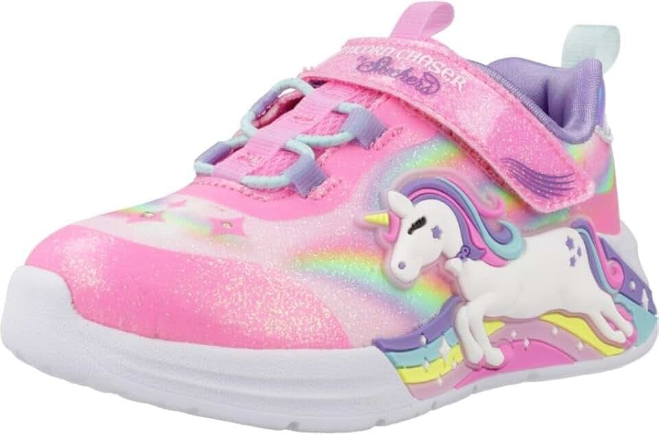 Skechers Girls' Unicorn Chaser Light Shoe