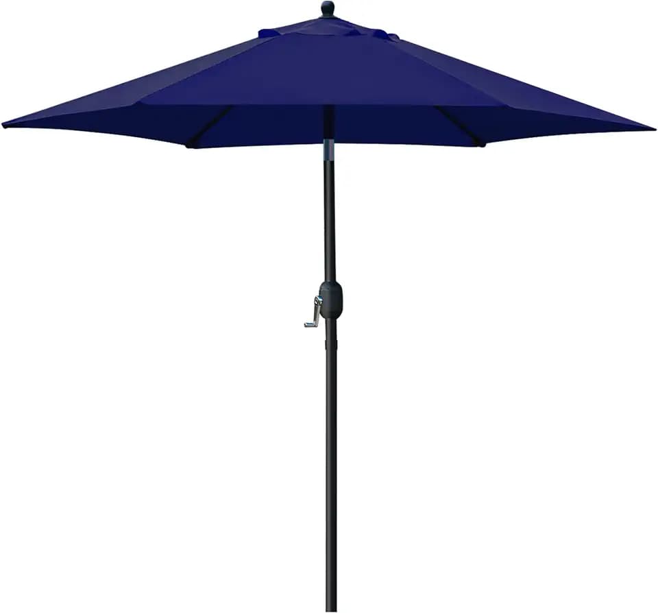 Sunnyglade 7.5' Patio Umbrella Outdoor Table Umbrella Tilt Crank Navy Blue