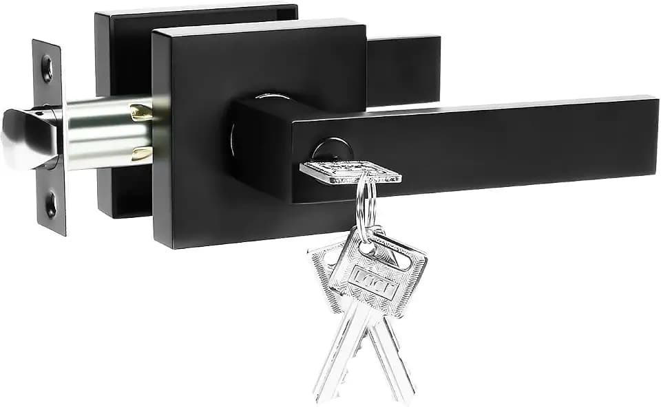 DPB 1Pcs Passage Door Lever with Turn Lock and Key
