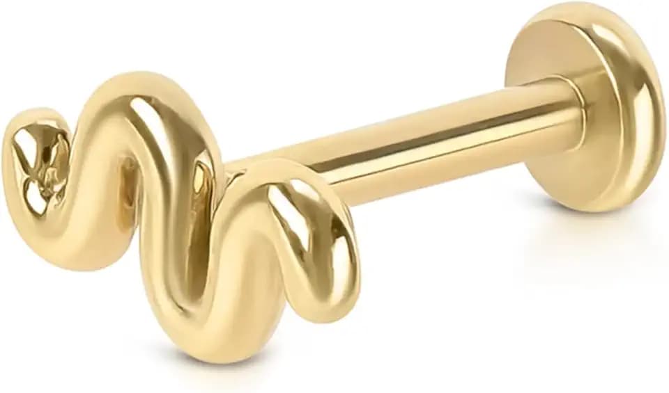 Gold Stud Earring Piercing For Women Trendy - Lightweight Waterproof & Sweatproof Jewerly (1 Count Only)
