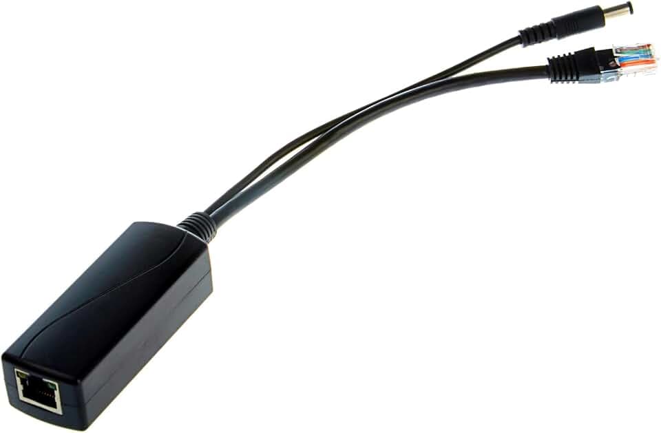 GAF-12V12W PoE Splitter IEEE 802.3af 12V Splitter - Power Over Ethernet Single PoE Splitter 12V 12W Gigabit Data - Active Opto-Isolated Protection for 12V DC Powered Device, IP Camera, Foscam, Arduino