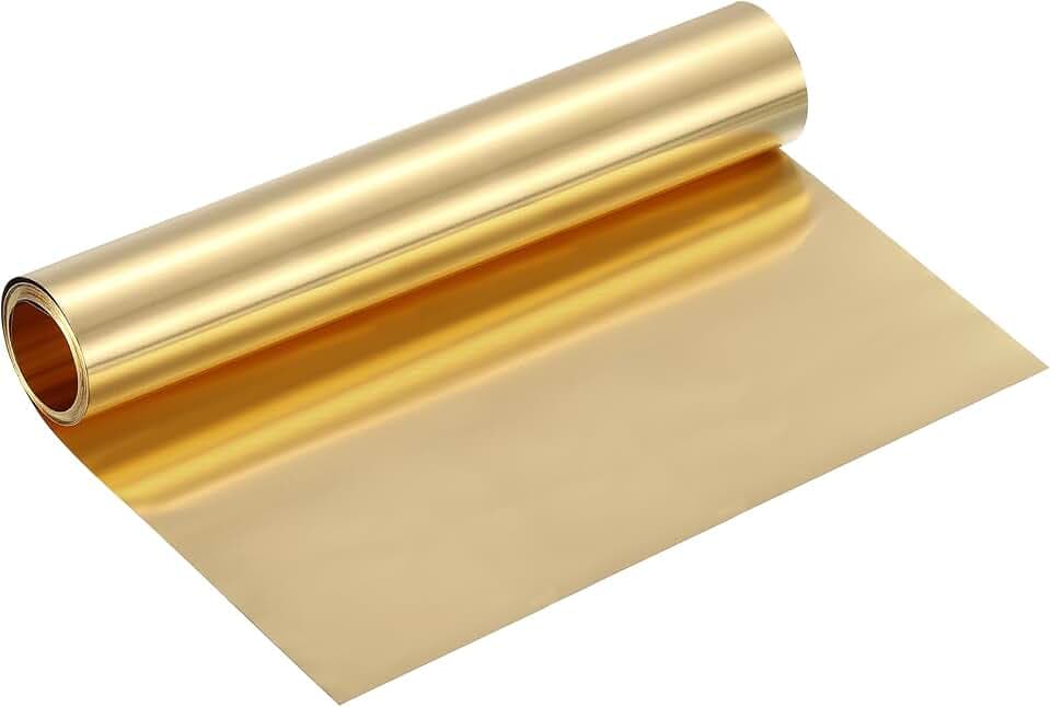 QUARKZMAN Metallfolie Messingplatten 1000x200x0,3mm, Messingblech Streifen Messingfolie Blech, Messing Blechplatten Gold Messingstreifen für Industrie Elektrische Reparaturen Kunsthandwerk