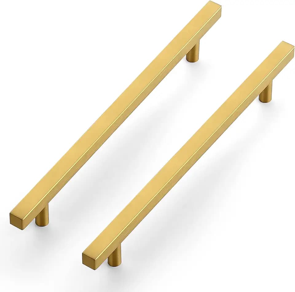 Ravinte Gold Cabinet Handles 8 Inch 30 Pack, Square Cabinet Pulls