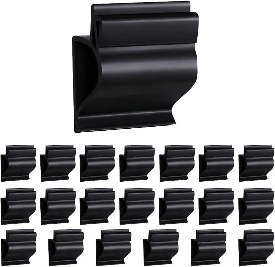 21 Stück Schwarze Schilder-Clips,Korb Etiketten Clips,für Gastronomie