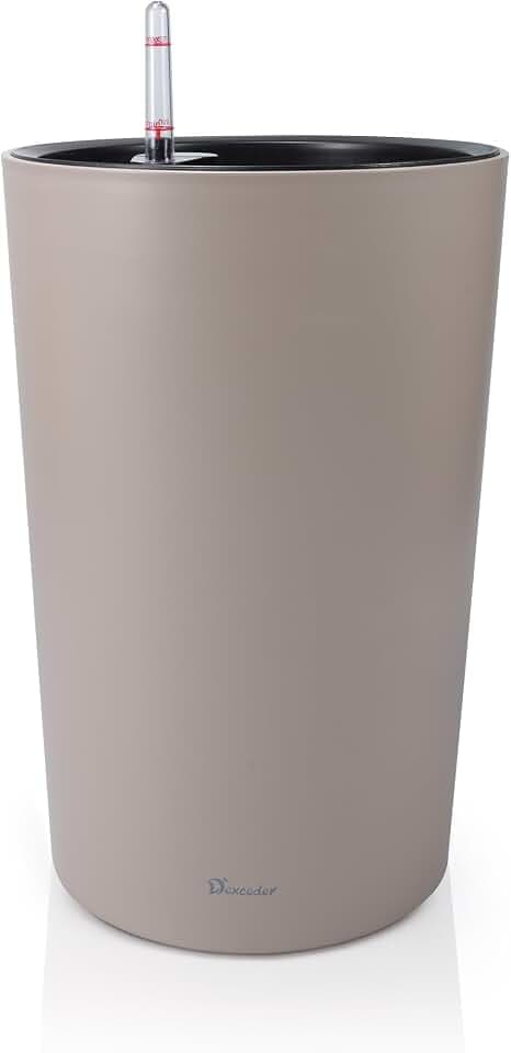 Dexceder 16x12 Self Watering Tall Planter (Taupe Matte)