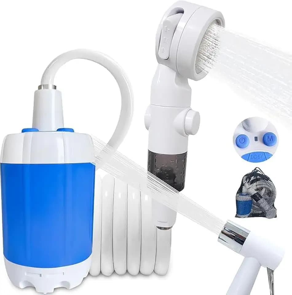 Ann Katy Portable Camping Shower Pump,Rechargeable Electric Outdoor Shower