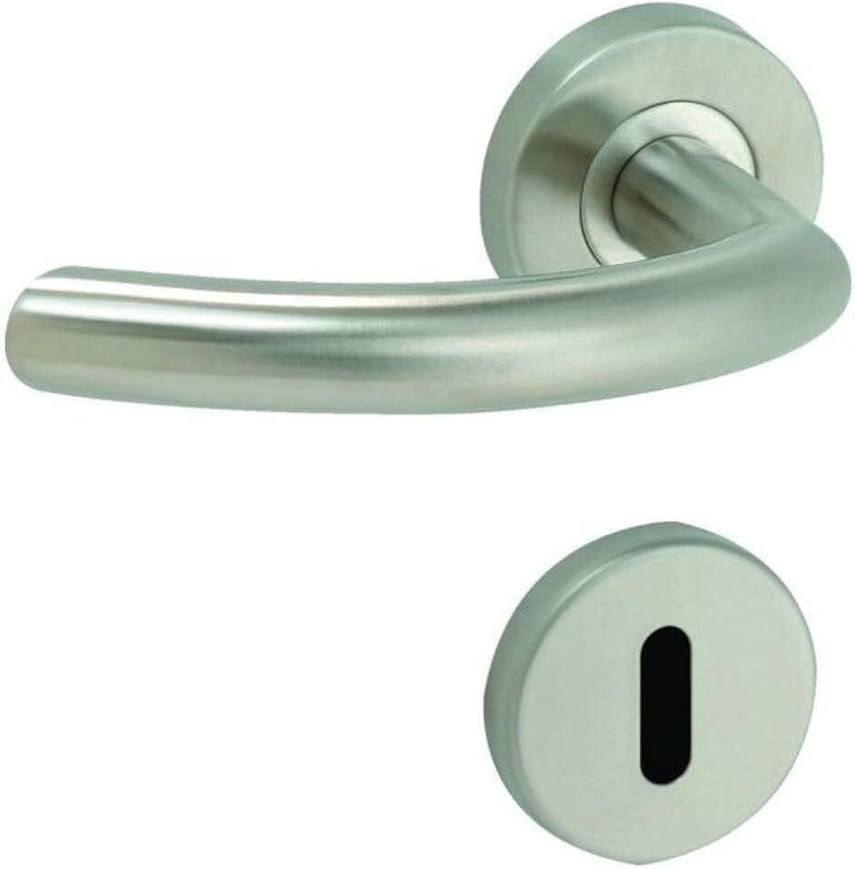 Vachette Linox Türgriff – Ständer rechts auf runder Rosette – für Türen mit einer Dicke von 30 bis 48 mm – aus Edelstahl – quadratisch 7 mm – Rosette separat erhältlich