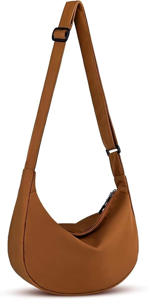 Crossbody Crescent Bag for Women Men, Crescent Bag with Adjustable Strap.
