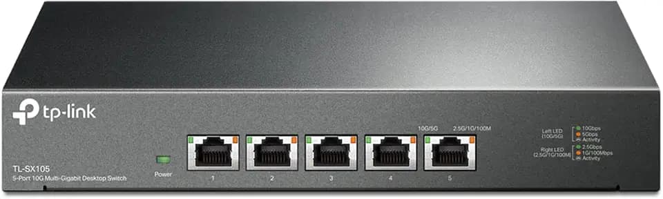 TP-Link TL-SX105, 5 Port 10G/Multi-Gig Unmanaged Ethernet Switch