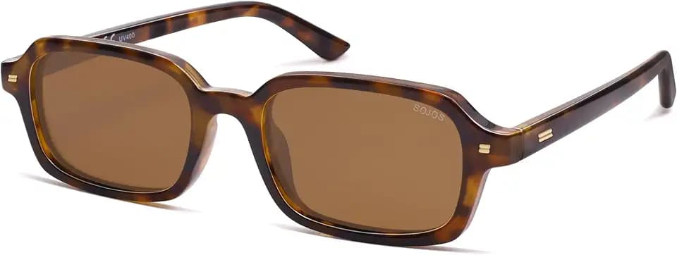 SOJOS Retro Rechteckige Polarisiert Sonnenbrille SJ2610