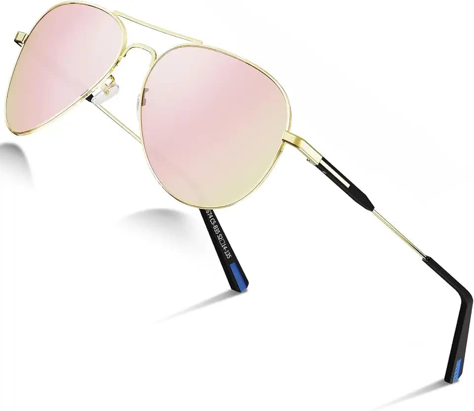 DADA-PRO Aviator Polarized Sunglasses for Men Women Retro Classic Vintage Shades for Driving, UV400 Protection