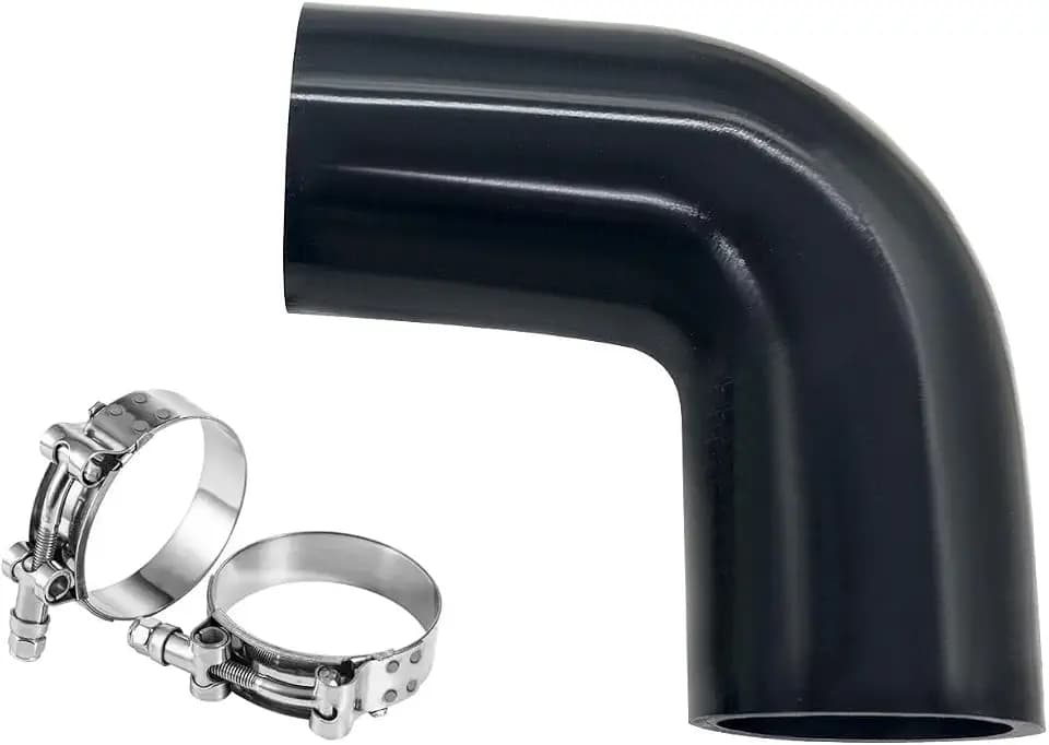 YSIL 2" ID 90 Degree Elbow Silicone Coupler Hose with 2PCS T-Bolt Clamps