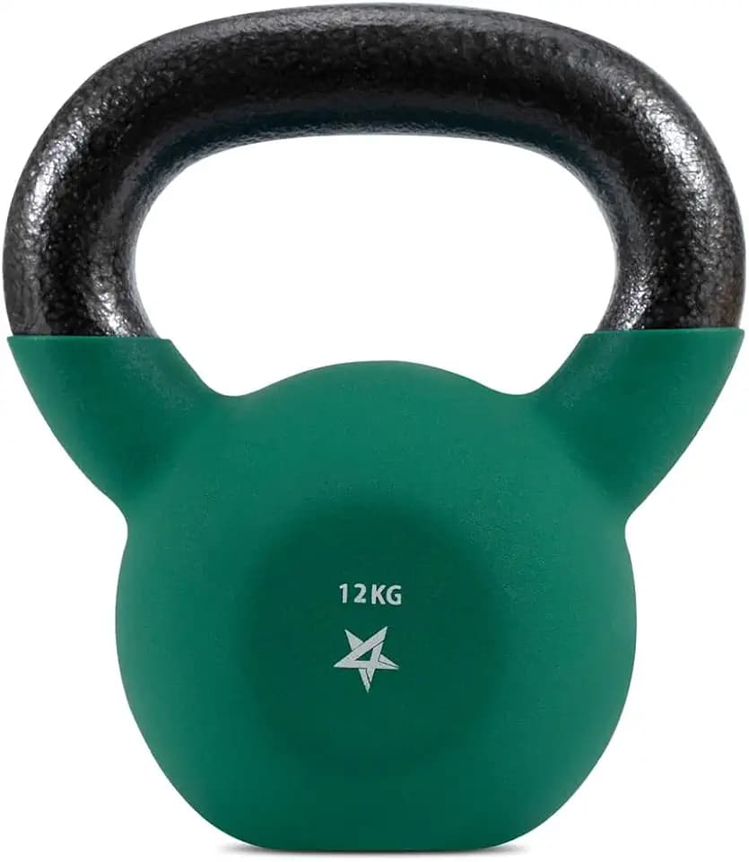 Yes4All 2-20 kg Cast Iron Kettlebell with Neoprene Coating, Multicoloured Kettlebells, Swing Dumbbell, Single