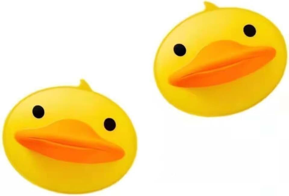 Yellow Duck Anti Scald Clip Kitchen Auxiliary Tableware Anti Slip Cover Duckbill self-Priming Insulation mat