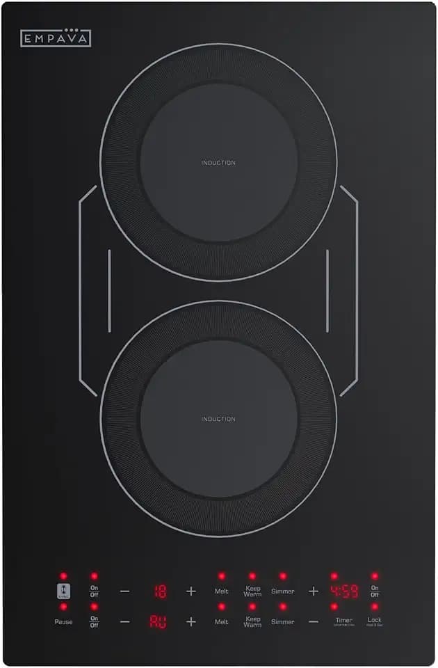 Empava Flex Induction Cooktop 2 Burner, Vert. Countertop/Drop-in, Plug in