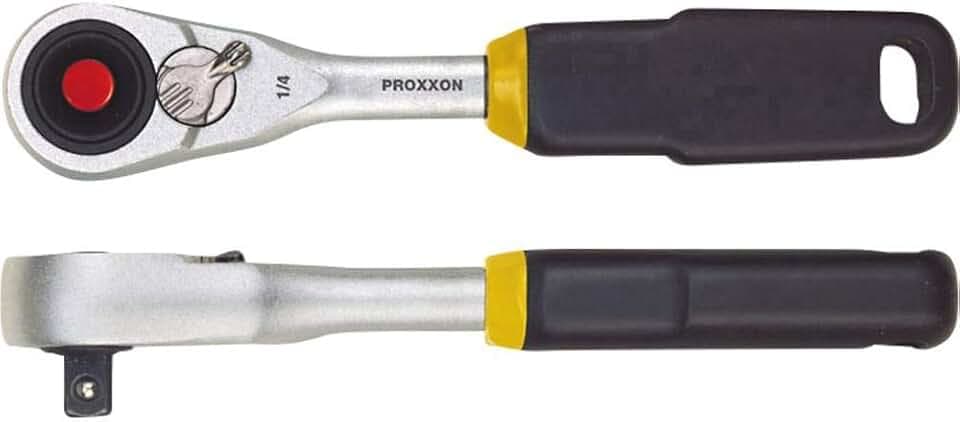 Proxxon 23160 Knarre / Ratsche / MICRO – Kompaktratsche für knifflige Arbeiten, extrem schlanker Kopf bei einer Gesamtlänge von 120 mm, 1/4 Zoll, 23 x 12 mm