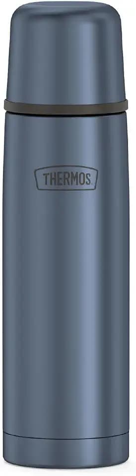 Thermos Vacuum Insulated 25 Ounce Compact Stainless Steel Beverage Bottle, Slate