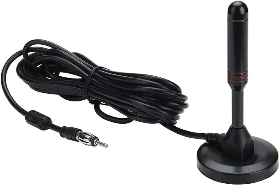 CORONIR 16ft Car Magnet Antenna Universal Magnetic Am Fm Antenna for Radio Car Home with Magnetic Base Antenna