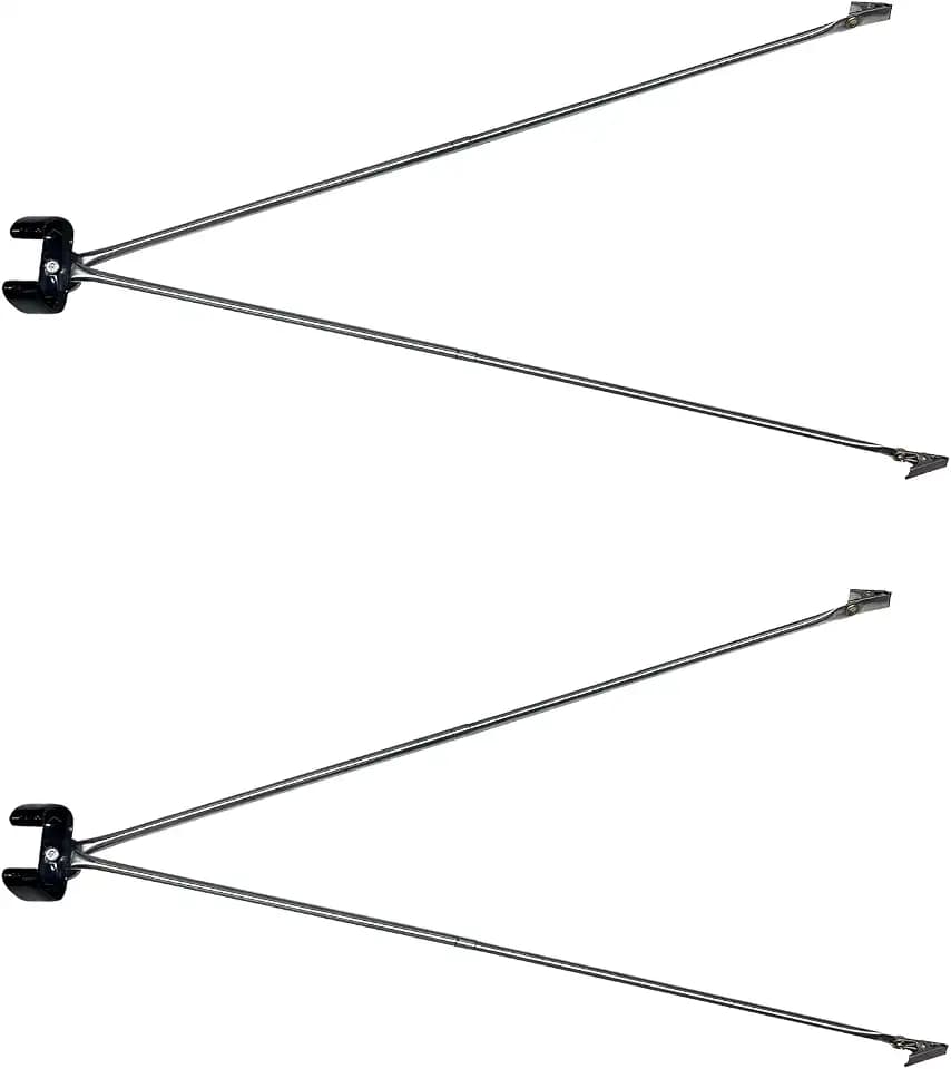 AMZFLAG 2 Pack of Flag Spreaders for Indoor Flag Pole, Sliver Large Indoor Flagpole Spreader 50 cm/19.5 inch Metal for Flag Display