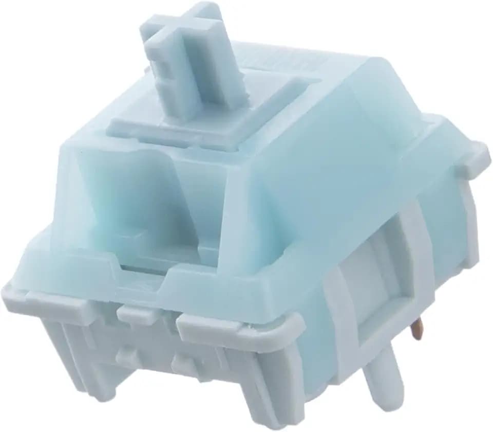 EPOMAKER Creamy Jade 45gf Gaming Keyboard Switches, 100 PCS Linear Switch, 5-Pin Pre-Lubed Switch, with PC/PA66 Case, POK Stem, Compatible with MX Keycaps for Mechanical Keyboard