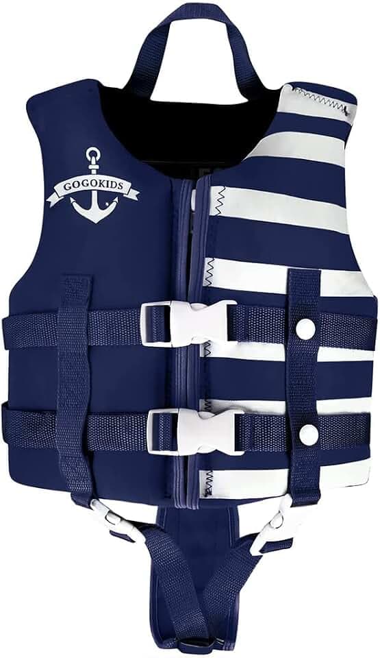 Wytbaby Kids Swim Vest for Boys Girls, Toddler Float Jacket 2-8 Years with Zipper & Adjustable Strap for Pool Beach