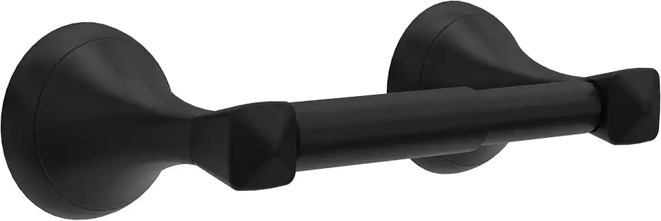 Delta Toilet Paper Holder | Spring Loaded | Matte Black | Wall Mount | EsatoBathroom Accessories