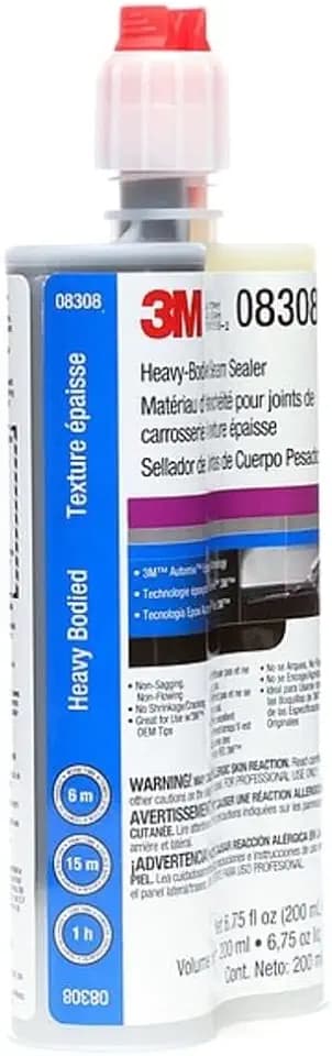 3M Heavy-Bodied Seam Sealer, 08308, 200 ml/6.75 fl oz Cartridge, Black